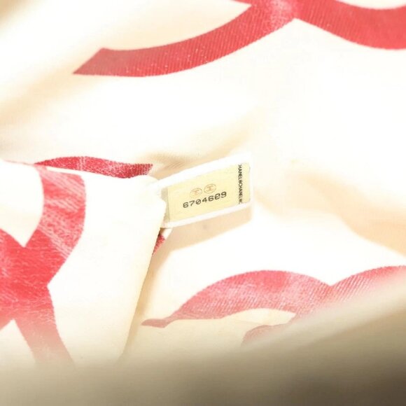 CHANEL Matelasse Chain Shoulder Bag Straw White CC - Picture 15 of 16